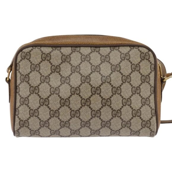 GUCCI GG Supreme Web Sherry Line Shoulder Bag PVC Beige 116 02 089 Auth 148264 - Picture 3 of 16